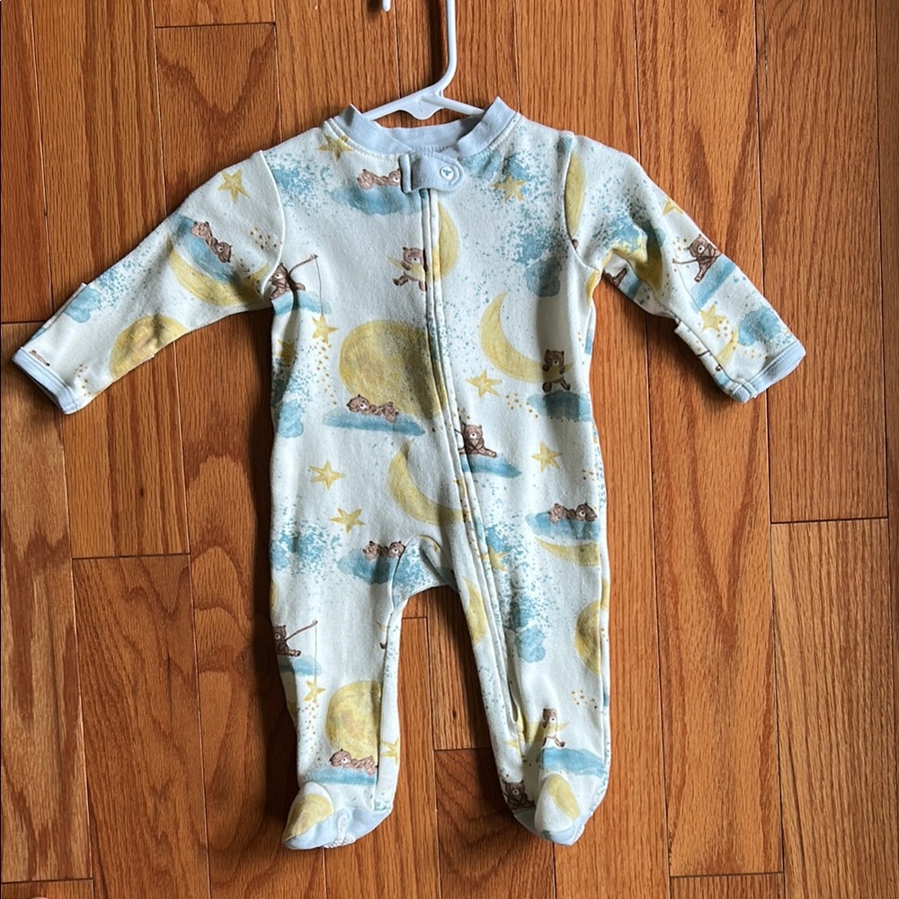 Burt's Bees Blue and Yellow Footies One Piece